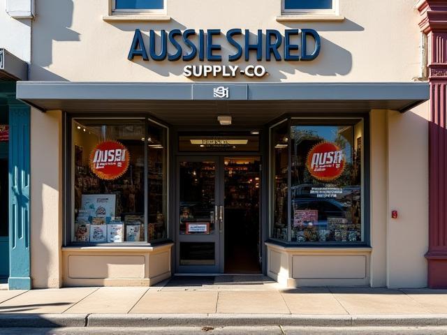 Storefront of Aussie Shred Supply Co. in Adelaide.